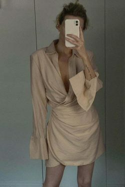 Sienna Draped Dress - Y2K Fashion Statement with Coquette & Grunge Aesthetics