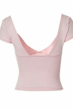 Simplicity Speaks V-Neck Top - Y2K Coquette Grunge Aesthetic