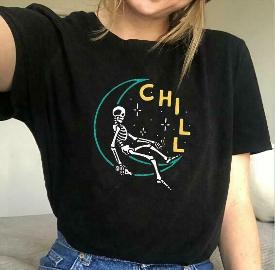 Skull T-Shirt: Y2K Fashion with Coquette and Grunge Aesthetic, Cute Tops and Pastel Goth Vibes