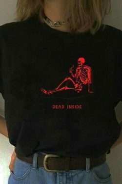 Skull T-Shirt: Y2K Fashion with Coquette and Grunge Aesthetic, Cute Tops and Pastel Goth Vibes