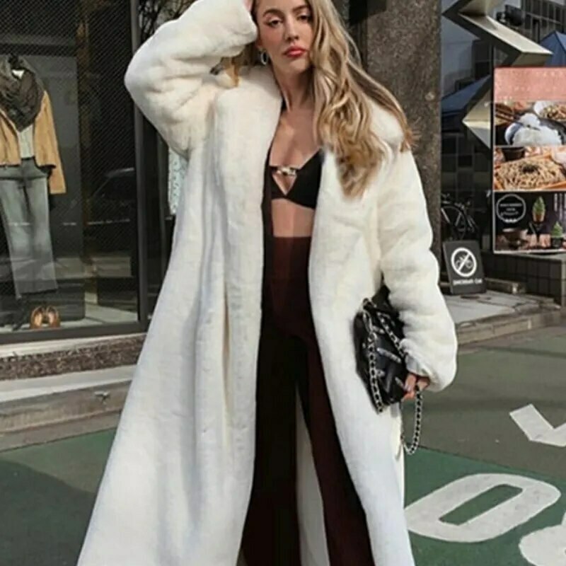 Snow Queen Elegance Faux Fur Coat - Y2K Fashion Statement for Women Snow Queen Elegance Faux Fur Coat - Y2K Fashion Statement for Women