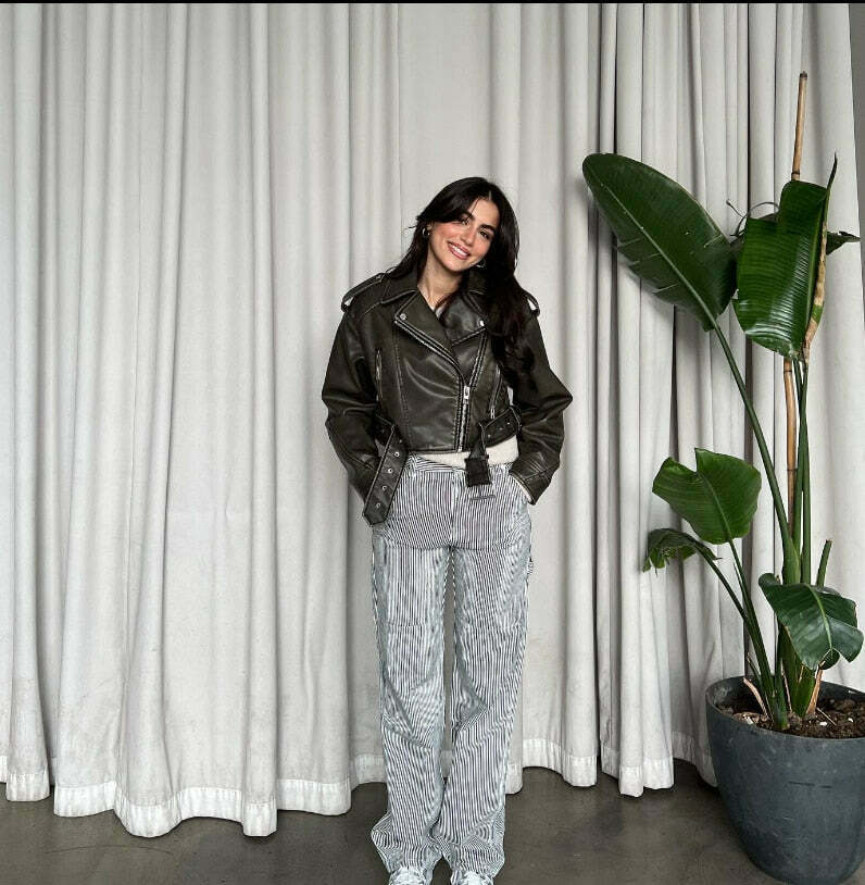 Soho Slick Leather Jacket - Y2K Fashion Statement for Women with Coquette and Grunge Aesthetic Soho Slick Leather Jacket - Y2K Fashion Statement for Women with Coquette and Grunge Aesthetic