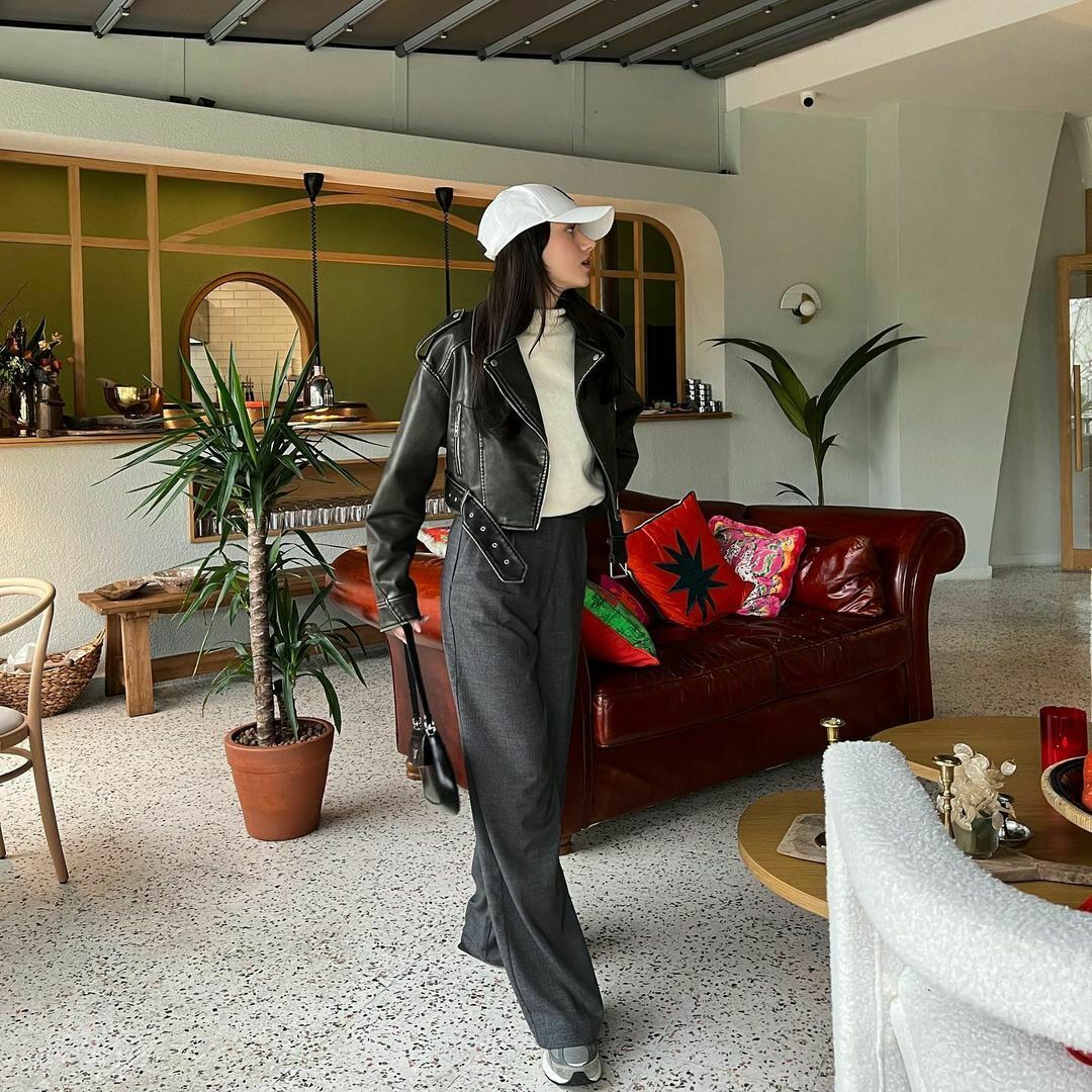 Soho Slick Leather Jacket - Y2K Fashion Statement for Women with Coquette and Grunge Aesthetic Soho Slick Leather Jacket - Y2K Fashion Statement for Women with Coquette and Grunge Aesthetic