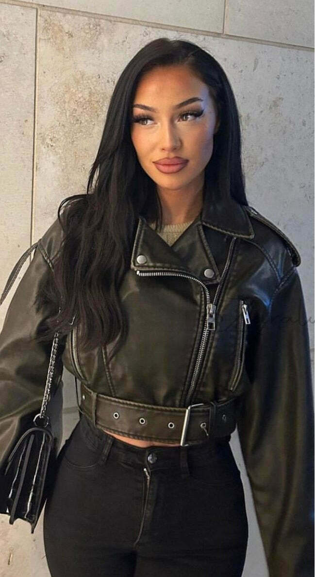 Soho Slick Leather Jacket - Y2K Fashion Statement for Women with Coquette and Grunge Aesthetic Soho Slick Leather Jacket - Y2K Fashion Statement for Women with Coquette and Grunge Aesthetic