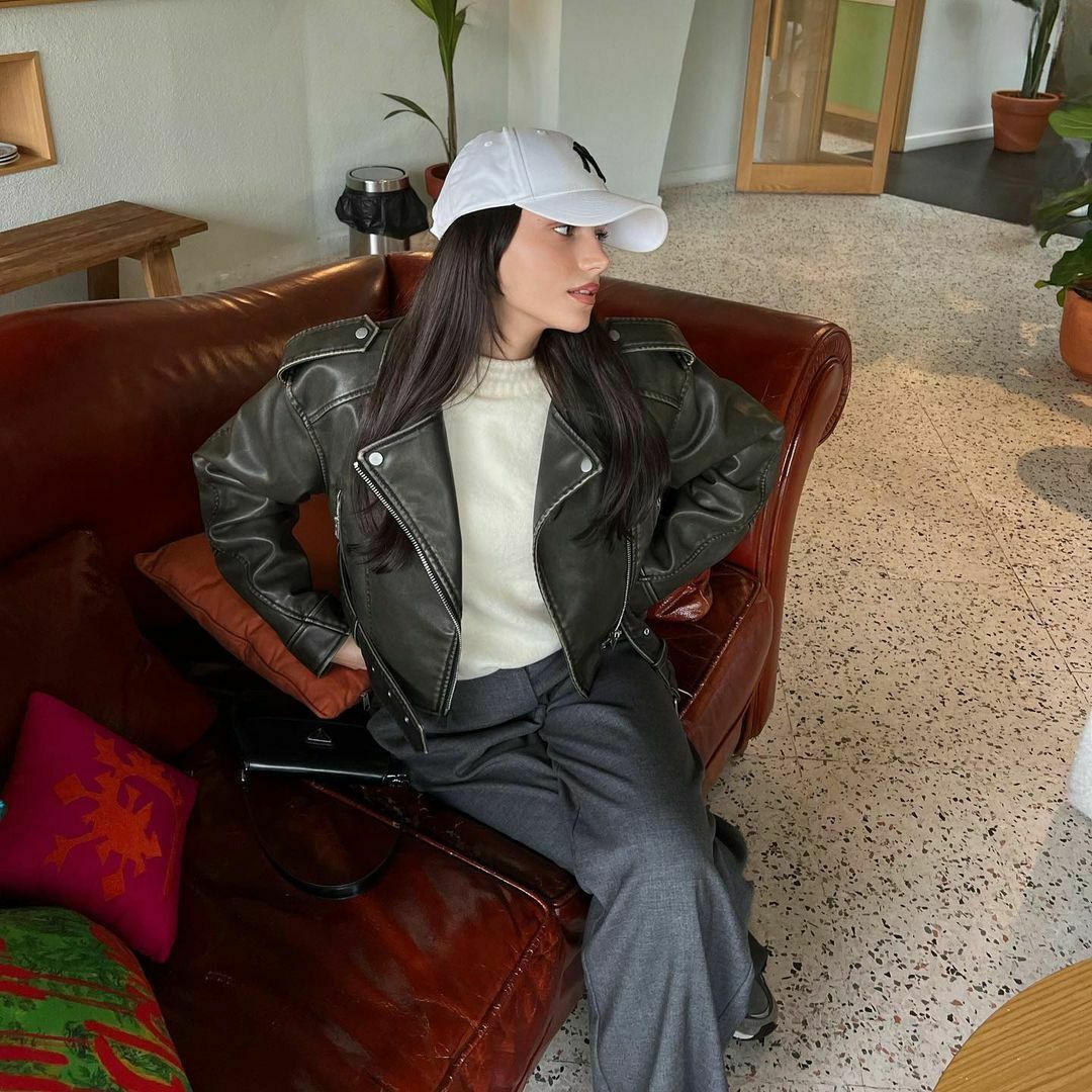 Soho Slick Leather Jacket - Y2K Fashion Statement for Women with Coquette and Grunge Aesthetic Soho Slick Leather Jacket - Y2K Fashion Statement for Women with Coquette and Grunge Aesthetic