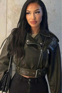 Soho Slick Leather Jacket - Y2K Fashion Statement for Women with Coquette and Grunge Aesthetic