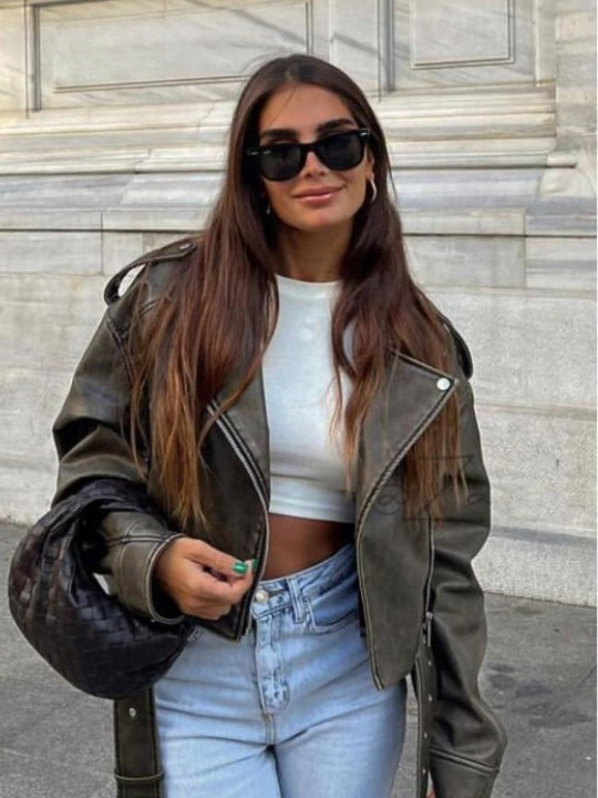 Soho Slick Leather Jacket - Y2K Fashion Statement for Women with Coquette and Grunge Aesthetic Soho Slick Leather Jacket - Y2K Fashion Statement for Women with Coquette and Grunge Aesthetic