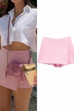 Sophisticated Sass: Y2K Aesthetic Slim Skort for Women - Coquette Style with a Grunge Twist