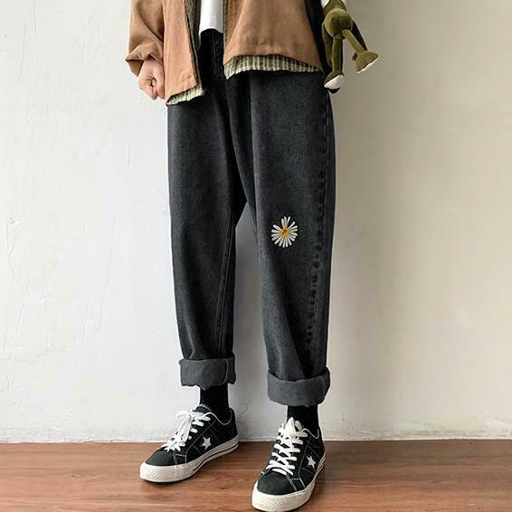 Spring Sensation Daisy Jeans - Y2K Fashion Statement for Women