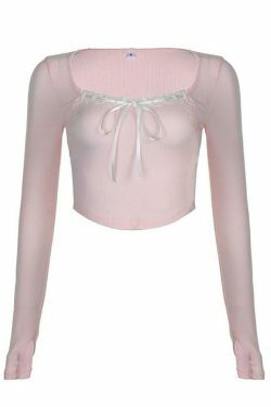 Square-Neck Lace-Trim Crop Top: Y2K Aesthetic with Coquette Style and Grunge Vibes