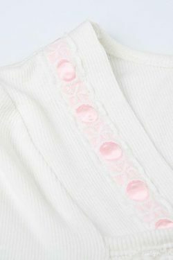 Square Neck Lace Trim Tee: Y2K Fashion Aesthetic Top for Women - Coquette & Grunge Style