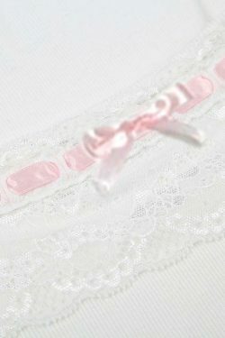 Square Neck Lace Trim Tee: Y2K Fashion Aesthetic Top for Women - Coquette & Grunge Style