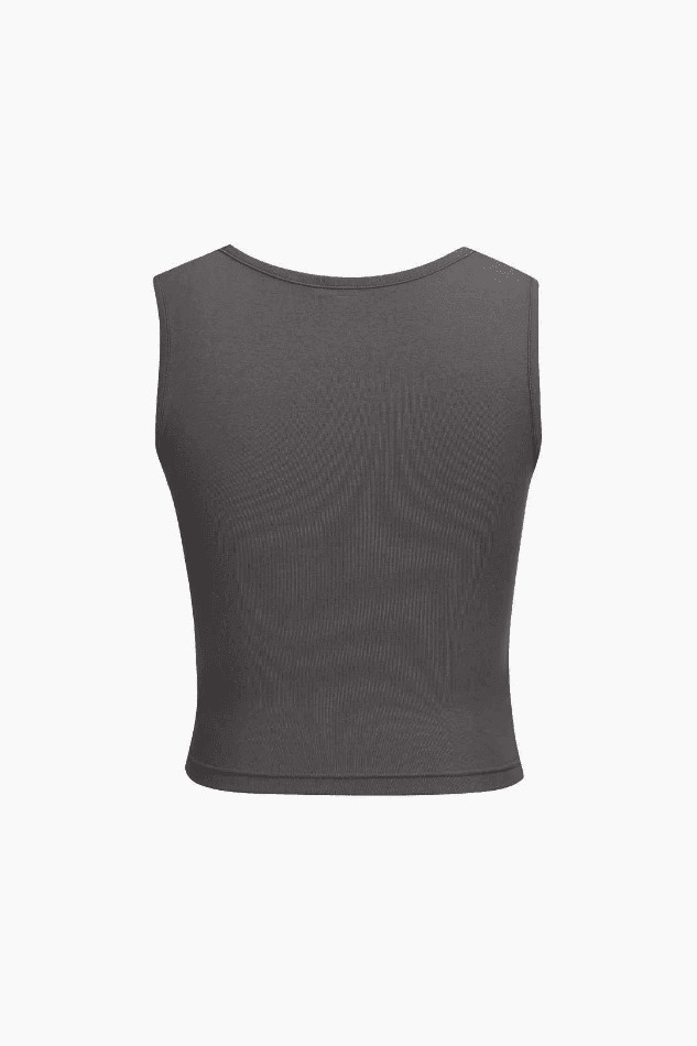 Square Neck Ruched Tank Top - Y2K Fashion Staple for Coquette and Grunge Aesthetics