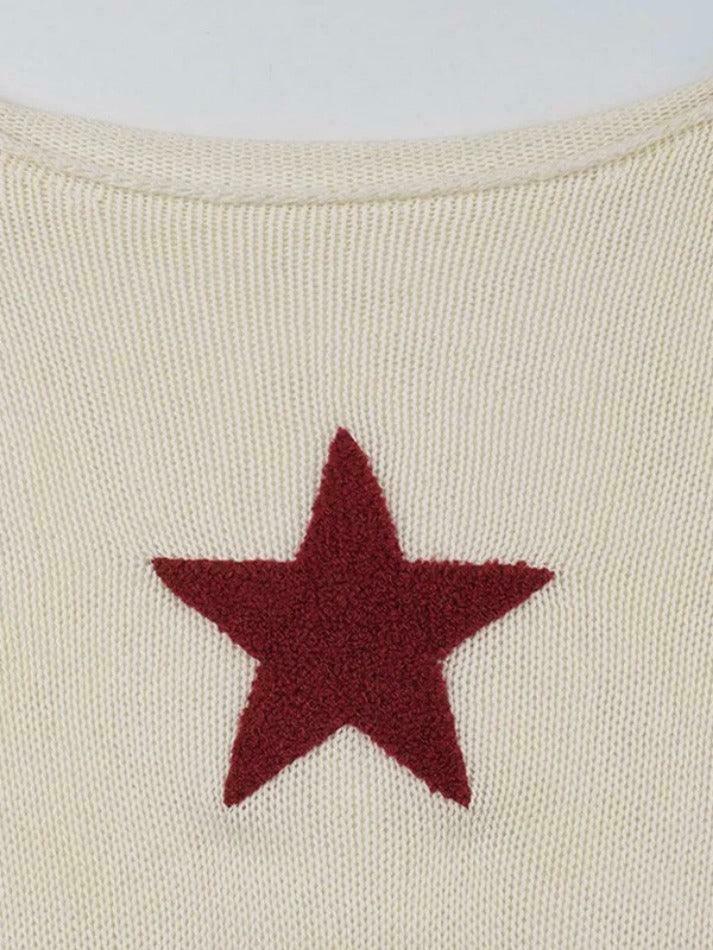 Star Crochet Knit Cropped Sweater - Y2K Aesthetic Fashion for Women - Coquette Style Grunge Outfit Star Crochet Knit Cropped Sweater - Y2K Aesthetic Fashion for Women - Coquette Style Grunge Outfit