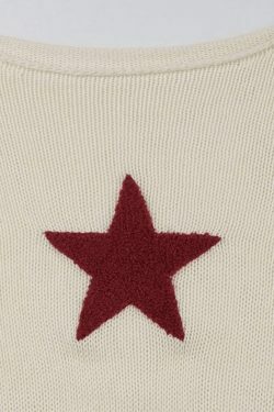 Star Crochet Knit Top: Y2K Fashion Aesthetic with Coquette and Grunge Vibes