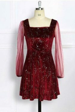 Starry Night Constellation Dress - Y2K Aesthetic Outfit with Coquette Style and Grunge Fashion Vibes