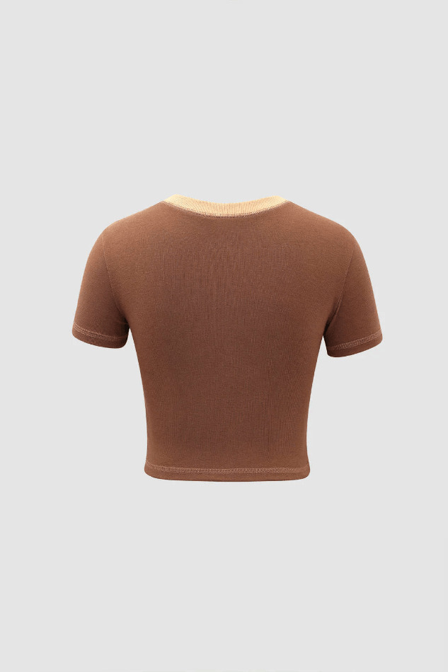 Strawberry Graphic Crop Tee - Y2K Aesthetic Top - Coquette Style - Cute Pastel Goth Fashion