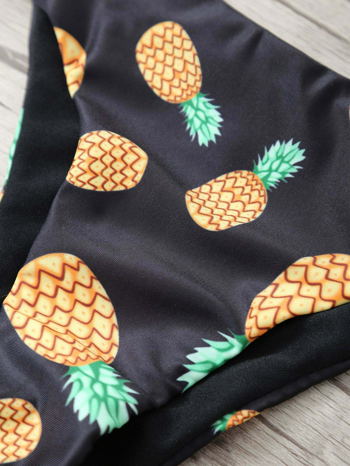 Stringy Pineapple Print Cute Bathing Suit for Y2K Fashion Enthusiasts Stringy Pineapple Print Cute Bathing Suit for Y2K Fashion Enthusiasts