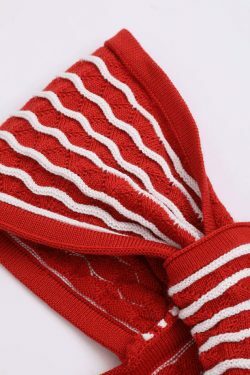 Striped One Shoulder Knitted Cami Top - Y2K Fashion Aesthetic - Coquette Grunge Pastel Goth