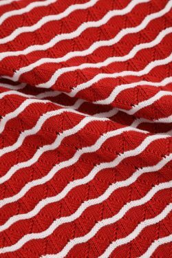 Striped One Shoulder Knitted Cami Top - Y2K Fashion Aesthetic - Coquette Grunge Pastel Goth