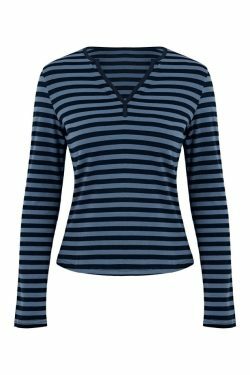 Striped V Neck Long Sleeve Tee - Y2K Fashion Aesthetic Top for Women - Coquette Style Grunge Outfit