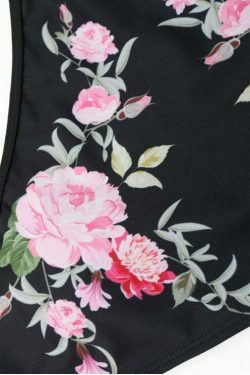 Stunning High Neck Floral Bikini Set with High Waist - Y2K Fashion Swimwear for Women