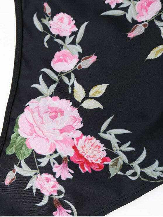 Stunning High Neck Floral Bikini Set with High Waist - Y2K Fashion Swimwear for Women Stunning High Neck Floral Bikini Set with High Waist - Y2K Fashion Swimwear for Women