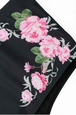 Stunning High Neck Floral Bikini Set with High Waist - Y2K Fashion Swimwear for Women