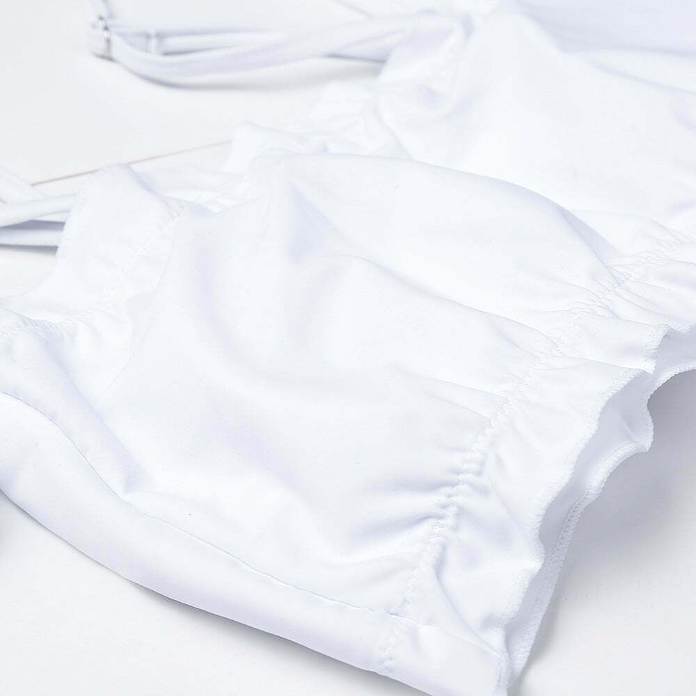 Sunflower Off-Shoulder Bikini Set: Y2K Fashion with Coquette & Grunge Aesthetics Sunflower Off-Shoulder Bikini Set: Y2K Fashion with Coquette & Grunge Aesthetics