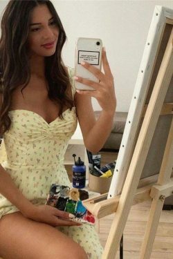 Sunshine's Coquette Aesthetic Floral Dress with Thigh Split - Y2K Fashion Statement