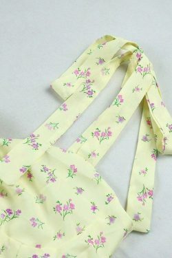 Sunshine's Coquette Aesthetic Floral Dress with Thigh Split - Y2K Fashion Statement