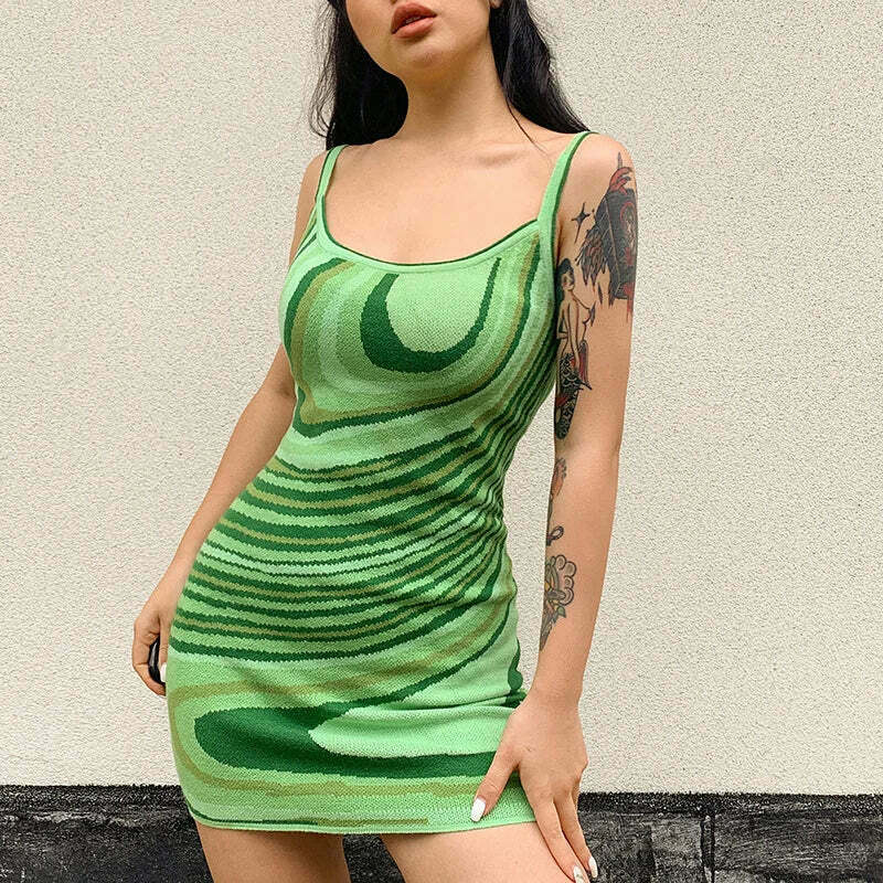 Swirly Sundae Mini Spaghetti Dress - Y2K Fashion with Coquette Aesthetic Swirly Sundae Mini Spaghetti Dress - Y2K Fashion with Coquette Aesthetic