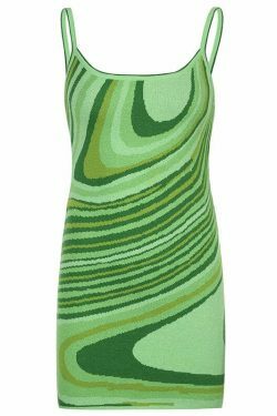 Swirly Sundae Mini Spaghetti Dress - Y2K Fashion with Coquette Aesthetic