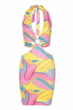 Tangerine Cut Out Mini Dress: Y2K Fashion Statement with Coquette Aesthetic & Grunge Style