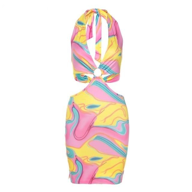 Tangerine Cut Out Mini Dress: Y2K Fashion Statement with Coquette Aesthetic & Grunge Style Tangerine Cut Out Mini Dress: Y2K Fashion Statement with Coquette Aesthetic & Grunge Style