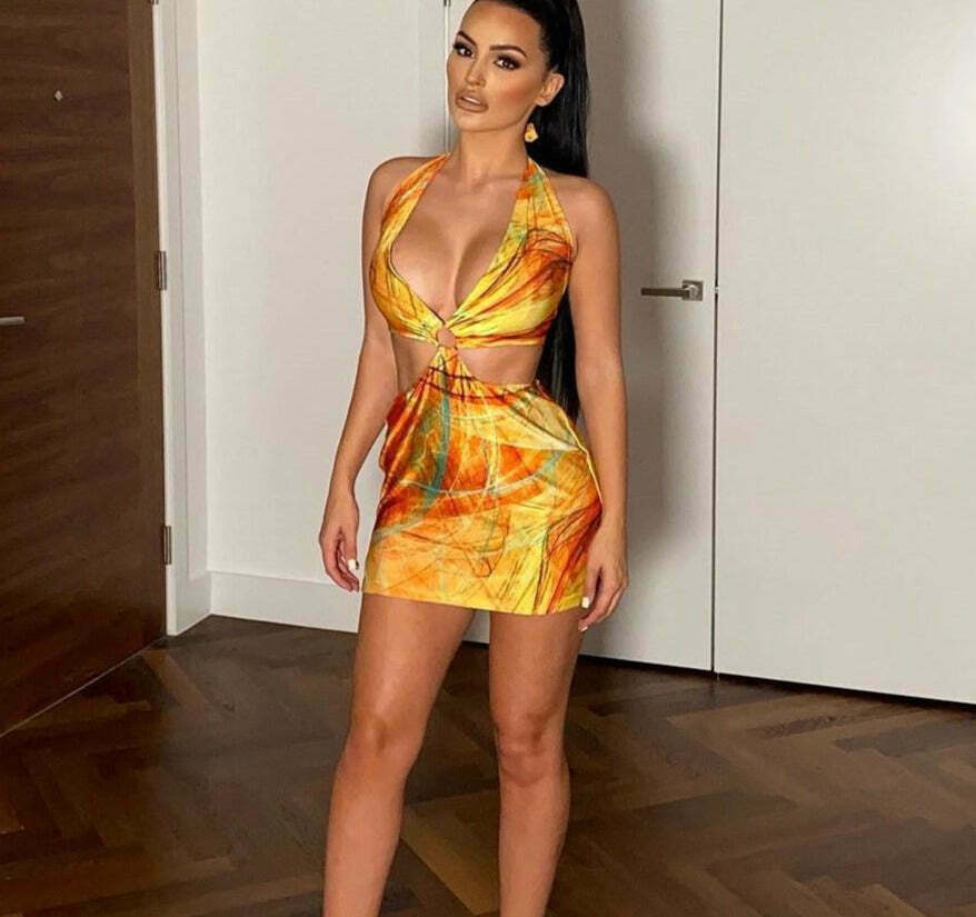 Tangerine Cut Out Mini Dress: Y2K Fashion Statement with Coquette Aesthetic & Grunge Style Tangerine Cut Out Mini Dress: Y2K Fashion Statement with Coquette Aesthetic & Grunge Style