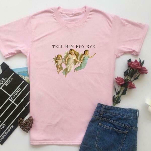 Tell Him Boy Bye T-Shirt - Y2K Fashion Statement with Coquette Aesthetic and Grunge Style Tell Him Boy Bye T-Shirt - Y2K Fashion Statement with Coquette Aesthetic and Grunge Style