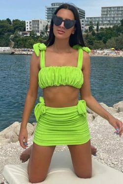 Tropical Tango Coquette Aesthetic Twinset - Y2K Fashion Outfit with Grunge Style & Pastel Goth Vibes