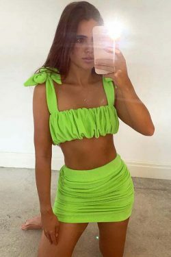 Tropical Tango Coquette Aesthetic Twinset - Y2K Fashion Outfit with Grunge Style & Pastel Goth Vibes