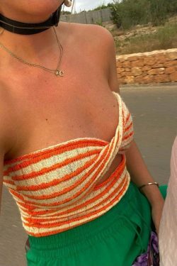 Tropical Tango Tube Top: Y2K Fashion with Coquette Aesthetic, Grunge Style, and Pastel Goth Vibes