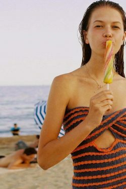 Tropical Tango Tube Top: Y2K Fashion with Coquette Aesthetic, Grunge Style, and Pastel Goth Vibes