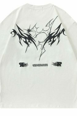 TRYTHM Tribal Y2K Graphic Tee for Women - Coquette Aesthetic Grunge Style with Pastel Goth Vibes