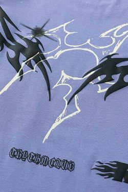 TRYTHM Tribal Y2K Graphic Tee for Women - Coquette Aesthetic Grunge Style with Pastel Goth Vibes