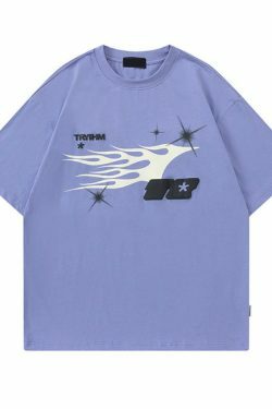 TRYTHM Tribal Y2K Graphic Tee for Women - Coquette Aesthetic Grunge Style with Pastel Goth Vibes