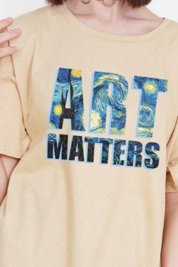 Van Gogh Starry Night Art Matters Graphic Tee - Y2K Aesthetic Fashion Statement
