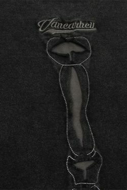 VANCARHELL Skeleton Ribcage T-Shirt - Y2K Aesthetic Grunge Coquette Fashion