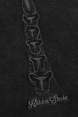 VANCARHELL Skeleton Ribcage T-Shirt - Y2K Aesthetic Grunge Coquette Fashion