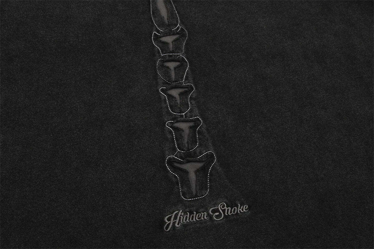 VANCARHELL Skeleton Ribcage T-Shirt - Y2K Aesthetic Grunge Coquette Fashion VANCARHELL Skeleton Ribcage T-Shirt - Y2K Aesthetic Grunge Coquette Fashion