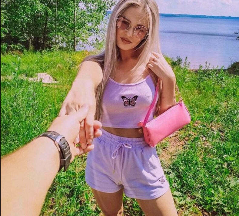 Velvet Crop Top and Shorts Set - Y2K Fashion Coquette Aesthetic Grunge Style - Cute Outfit for Women