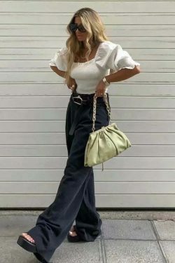 Vintage-Inspired 'Take Me As I Am' Straight Leg Baggy Jeans for Women - Y2K Fashion Statement